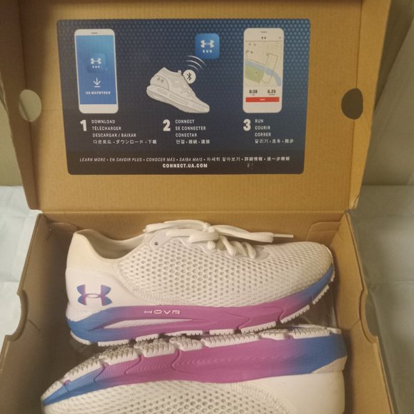 Under Armour, size 6, White, Pink, Purple - Picture 4 of 7
